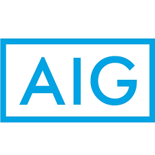 Aig logo in blue and white