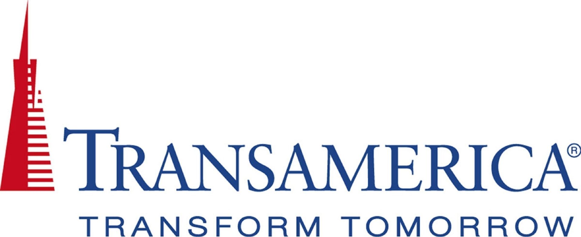 A blue and white logo of the transamento company.