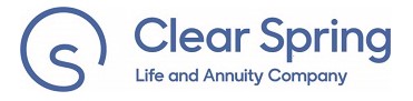 A blue and white logo for clear life.